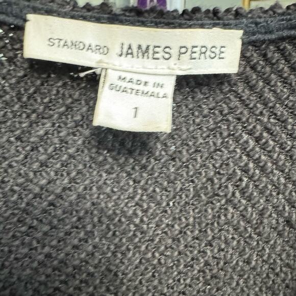 James Perse Womens Black Textured Open Front Cardigan Duster Casual Wardrobe S - Picture 7 of 10